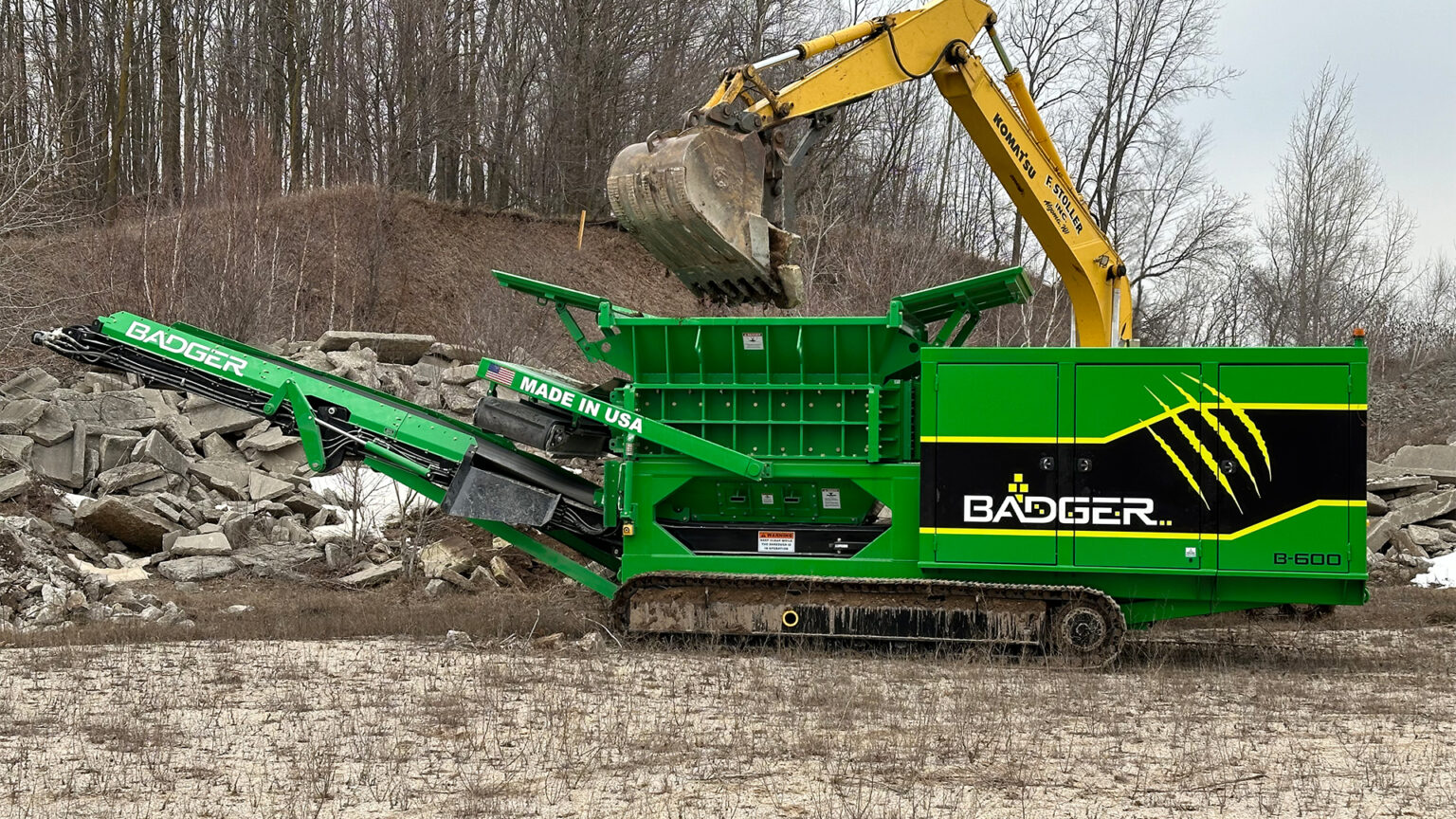 badger B600 in pit