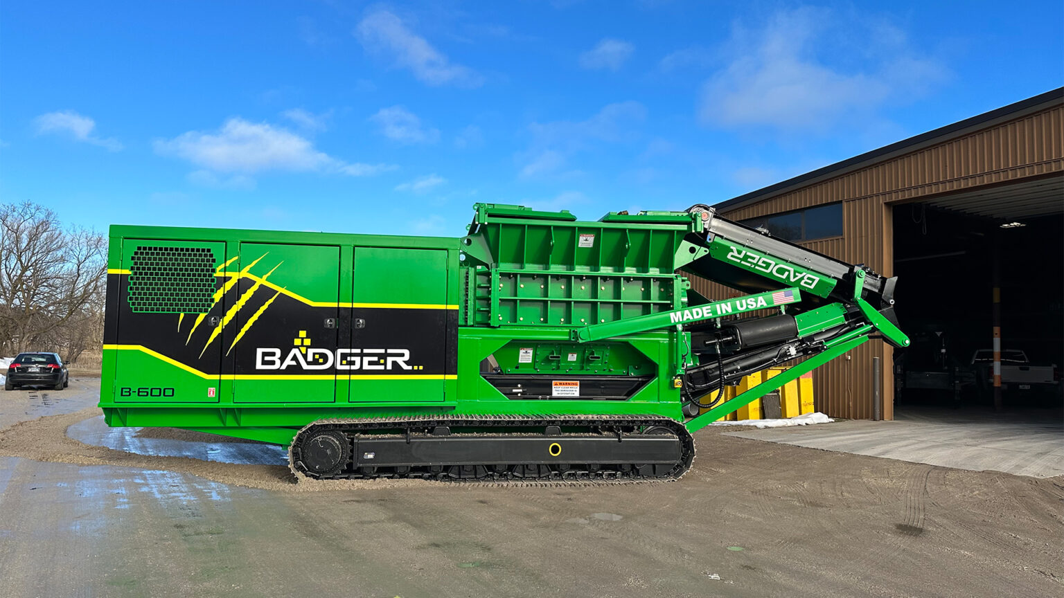 badger B600 ready for transport